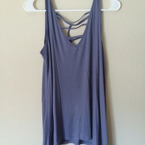 Lavender Cut Out Tank Top